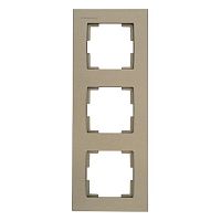 Рамка Mutlusan Rita 3 поста, вертикальный монтаж, антрацит Рамка Mutlusan Rita 3 поста, вертикальный монтаж, антрацит