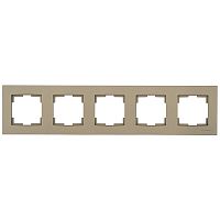 Рамка Mutlusan Rita 5 постов, горизонтальный монтаж, антрацит Рамка Mutlusan Rita 5 постов, горизонтальный монтаж, антрацит