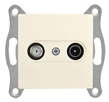 Розетка Mutlusan TV-SAT, оконечная, слоновая кость Розетка Mutlusan TV-SAT, оконечная, слоновая кость