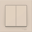 Выключатели двухклавишные Бежевые Выключатели двухклавишные Бежевые