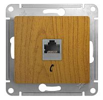 Розетка телефонная RJ11, механизм, ДЕРЕВО ДУБ GLOSSA (Schneider Electric) Systeme Electric Розетка телефонная RJ11, механизм, ДЕРЕВО ДУБ GLOSSA (Schneider Electric) Systeme Electric