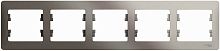 5-постовая РАМКА, горизонтальная, ПЛАТИНА GLOSSA (Schneider Electric) Systeme Electric 5-постовая РАМКА, горизонтальная, ПЛАТИНА GLOSSA (Schneider Electric) Systeme Electric