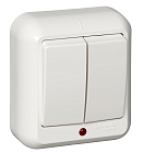 Выключатели двухклавишные с подсветкой Выключатели двухклавишные с подсветкой