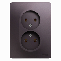 Розетка двойная без заземления, в сборе, СИРЕНЕВЫЙ ТУМАН GLOSSA (Schneider Electric) Systeme Electric Розетка двойная без заземления, в сборе, СИРЕНЕВЫЙ ТУМАН GLOSSA (Schneider Electric) Systeme Electric