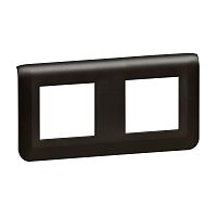 Legrand Mosaic - Рамка 2х2М, горизонтальная, матовый черный (суппорт 80252 или 2х80251) Legrand Mosaic - Рамка 2х2М, горизонтальная, матовый черный (суппорт 80252 или 2х80251)