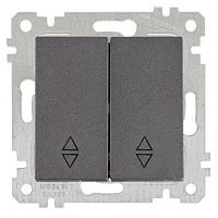 Переключатель Mutlusan Rita на два направления двухклавишный, пруж. зажимы, дымчатый Переключатель Mutlusan Rita на два направления двухклавишный, пруж. зажимы, дымчатый