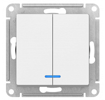 2-клавишный Выключатель с подсветкой, схема 5а, 10АХ, механизм, Белый AtlasDesign (Schneider Electric) Systeme Electric 2-клавишный Выключатель с подсветкой, схема 5а, 10АХ, механизм, Белый AtlasDesign (Schneider Electric) Systeme Electric