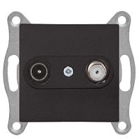 Розетка Mutlusan TV-SAT, оконечная, черный мат Розетка Mutlusan TV-SAT, оконечная, черный мат