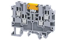 Клемма с ножевым размыкателем Connectwell CKT4U/4 /6x65mm, винтовая, 4 присоед., 4(max 6)mm2, 17,5A, 800V, серая Клемма с ножевым размыкателем Connectwell CKT4U/4 /6x65mm, винтовая, 4 присоед., 4(max 6)mm2, 17,5A, 800V, серая