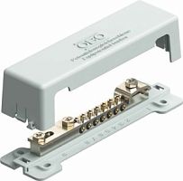 Шина OBO Bettermann 1809 заземления и уравнивания потенциалов, с Зажим OBO Bettermannами до 25мм², с защитной крышкой, никелированная латунь Шина OBO Bettermann 1809 заземления и уравнивания потенциалов, с Зажим OBO Bettermannами до 25мм², с защитной крышкой, никелированная латунь