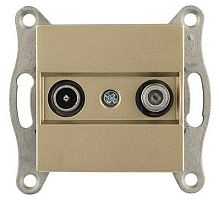 Розетка Mutlusan Rita TV-SAT, оконечная, золото доре Розетка Mutlusan Rita TV-SAT, оконечная, золото доре