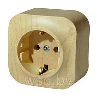 Legrand Quteo - Розетка 2P+E немецкий стандарт (дерево) Открытая установка Legrand Quteo - Розетка 2P+E немецкий стандарт (дерево) Открытая установка