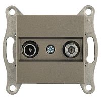 Розетка Mutlusan Rita TV-SAT, проходная, 4Дб/F разъем, антрацит Розетка Mutlusan Rita TV-SAT, проходная, 4Дб/F разъем, антрацит