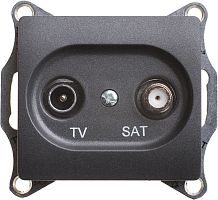 TV-SAT Розетка проходная 4DB, механизм, АНТРАЦИТ GLOSSA (Schneider Electric) Systeme Electric TV-SAT Розетка проходная 4DB, механизм, АНТРАЦИТ GLOSSA (Schneider Electric) Systeme Electric