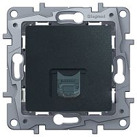 Legrand Etika - Розетка телефонная 1хRJ-11 4 контакта (антрацит) Legrand Etika - Розетка телефонная 1хRJ-11 4 контакта (антрацит)