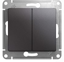 2-клавишный ВЫКЛЮЧАТЕЛЬ, схема 5, Графит GLOSSA (Schneider Electric) Systeme Electric 2-клавишный ВЫКЛЮЧАТЕЛЬ, схема 5, Графит GLOSSA (Schneider Electric) Systeme Electric