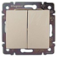 Legrand Valena - Переключатель на 2 направления двухклавишный, слоновая кость Legrand Valena - Переключатель на 2 направления двухклавишный, слоновая кость