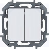 Legrand Inspiria - Выключатель двухклавишный (белый) Legrand Inspiria - Выключатель двухклавишный (белый)