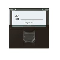 Legrand Mosaic - Розетка RJ-45 Кат.6 STP, 2М, с окном маркировки, матовый черный Legrand Mosaic - Розетка RJ-45 Кат.6 STP, 2М, с окном маркировки, матовый черный