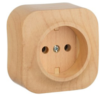 Legrand Quteo - Розетка 2P 10/16A (дерево) Открытая установка Legrand Quteo - Розетка 2P 10/16A (дерево) Открытая установка