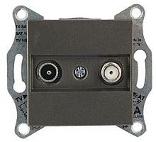 Розетка Mutlusan Rita TV-SAT, оконечная, дымчатый Розетка Mutlusan Rita TV-SAT, оконечная, дымчатый