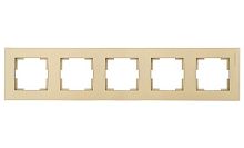 Рамка Mutlusan Rita 5 постов, вертикальный монтаж, золото доре Рамка Mutlusan Rita 5 постов, вертикальный монтаж, золото доре