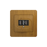 USB Розетка, 5В /1400 мА, 2 х 5В /700 мА, механизм, ДЕРЕВО ДУБ GLOSSA (Schneider Electric) Systeme Electric USB Розетка, 5В /1400 мА, 2 х 5В /700 мА, механизм, ДЕРЕВО ДУБ GLOSSA (Schneider Electric) Systeme Electric