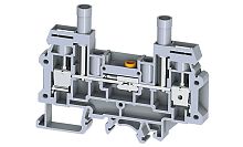 Клемма с размыкателем Connectwell CDS6U/TS /8х82mm, винтовая, изол. контрольные гнезда, 2 присоед., 6(max 10)mm2, 41A, 800V, серая Клемма с размыкателем Connectwell CDS6U/TS /8х82mm, винтовая, изол. контрольные гнезда, 2 присоед., 6(max 10)mm2, 41A, 800V, серая