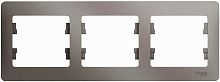 3-постовая РАМКА, горизонтальная, ПЛАТИНА GLOSSA (Schneider Electric) Systeme Electric 3-постовая РАМКА, горизонтальная, ПЛАТИНА GLOSSA (Schneider Electric) Systeme Electric