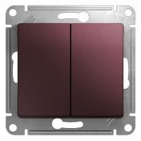 2-клавишный ВЫКЛЮЧАТЕЛЬ, схема 5, БАКЛАЖАНОВЫЙ GLOSSA (Schneider Electric) Systeme Electric 2-клавишный ВЫКЛЮЧАТЕЛЬ, схема 5, БАКЛАЖАНОВЫЙ GLOSSA (Schneider Electric) Systeme Electric